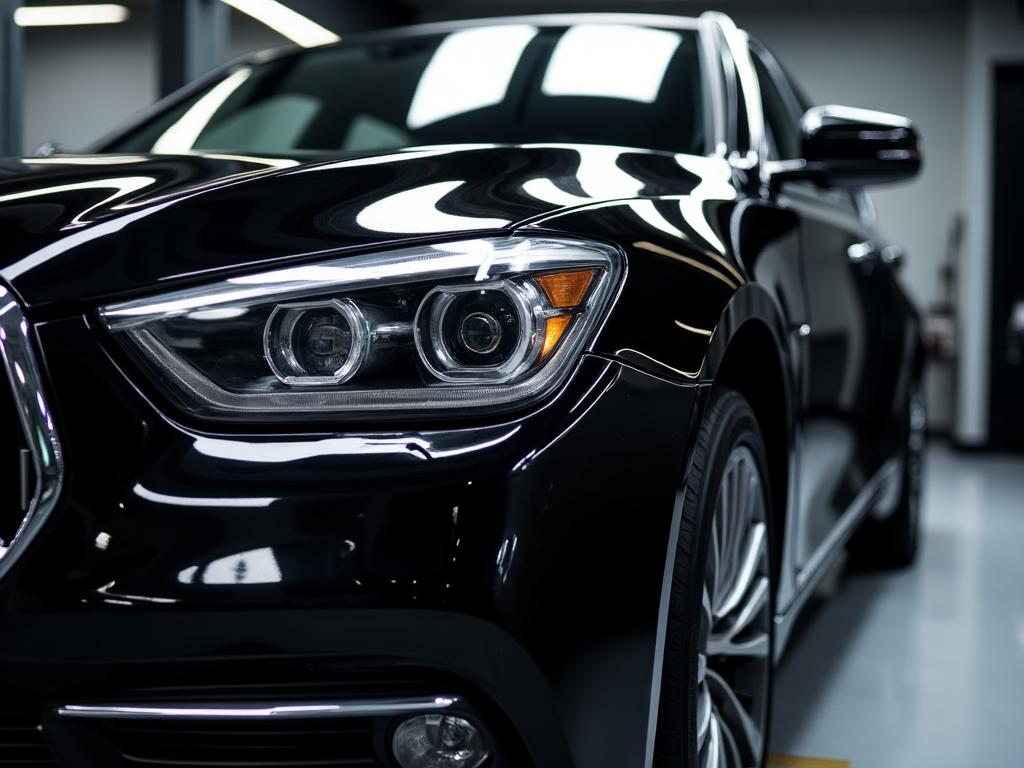 Full detail package being performed on a luxury vehicle